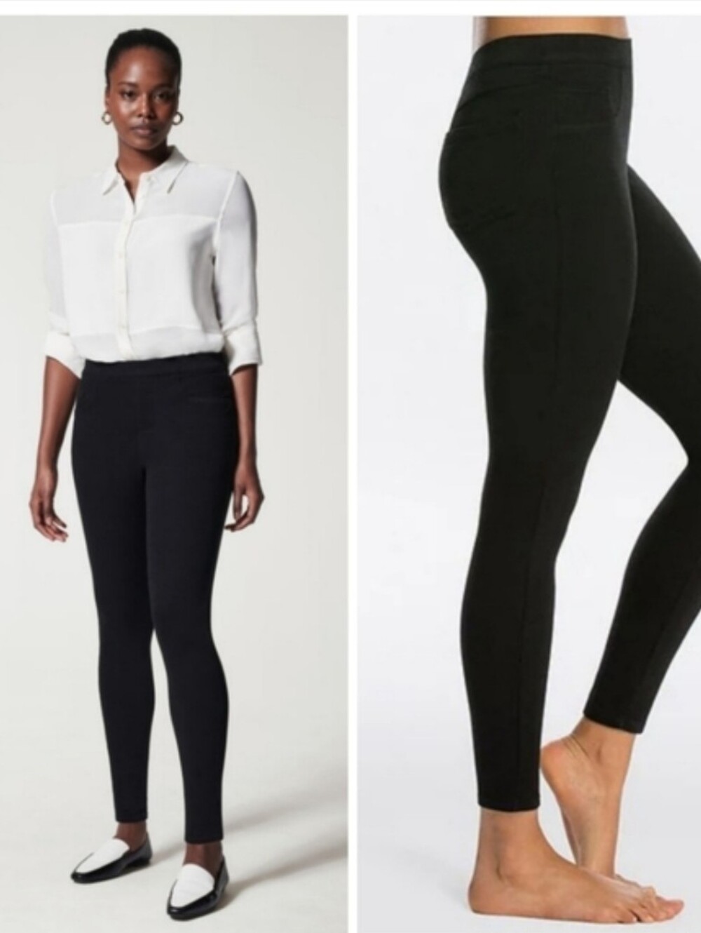NWT Spanx Ankle Jean-Ish Leggings Black Plus Size 1x